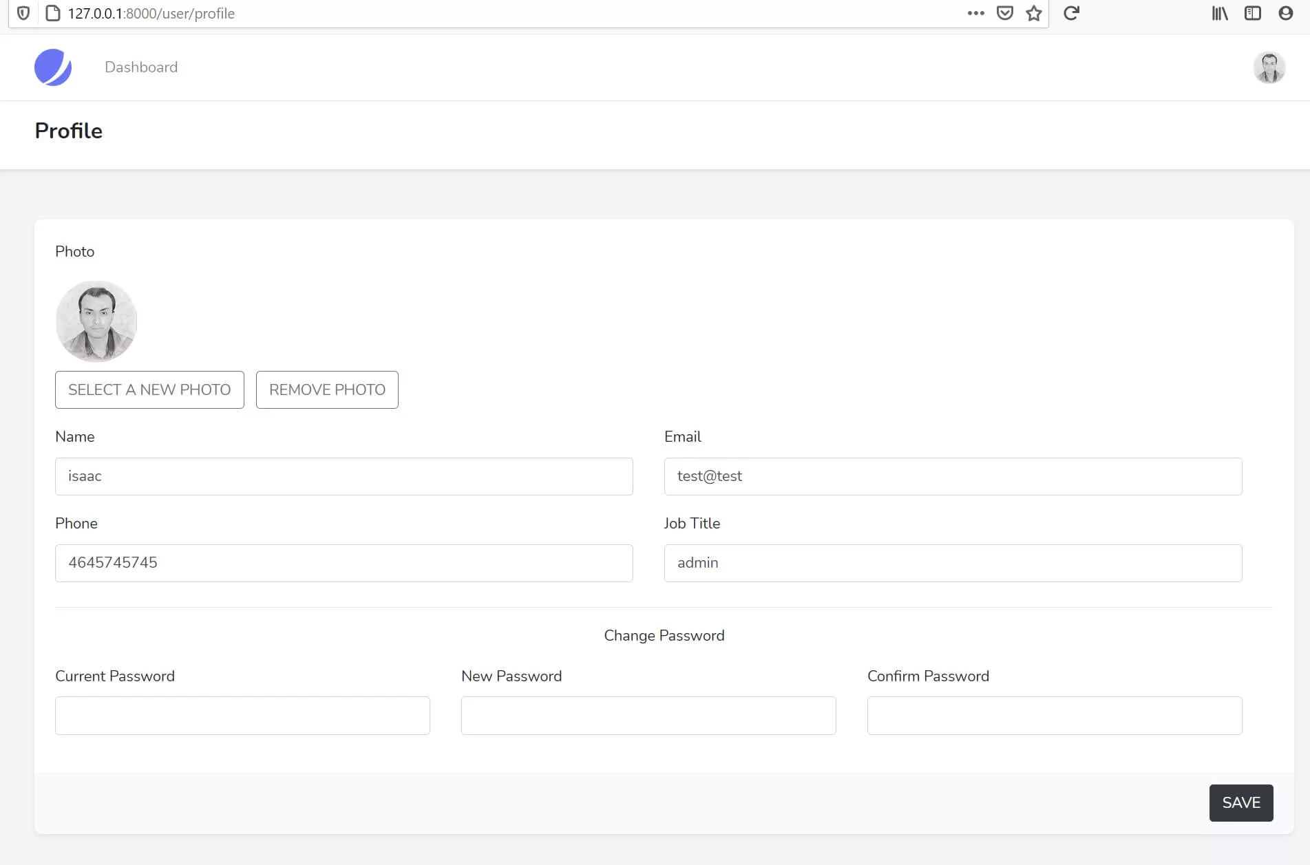 Laravel 8 custom user profile page with Fortify and Livewire
